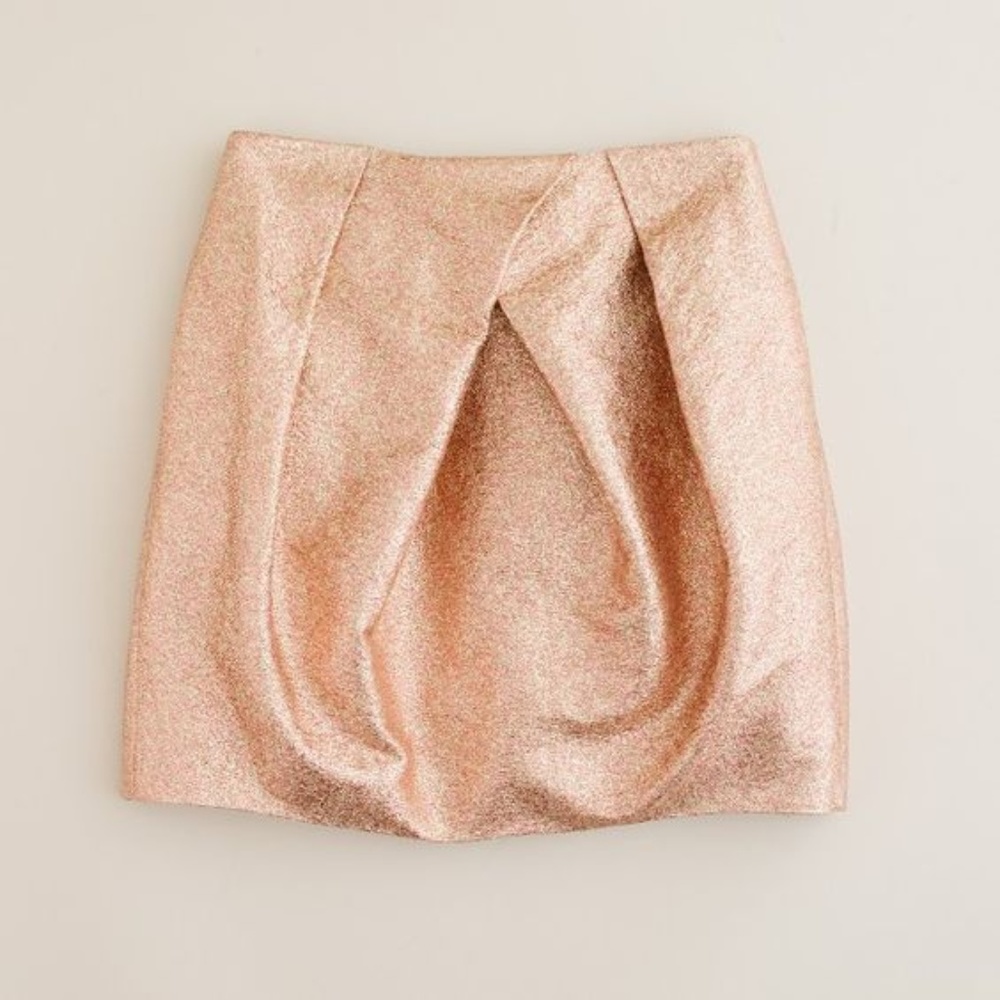 NWT J. Crew Collection Metallic Mini Skirt Sz 2